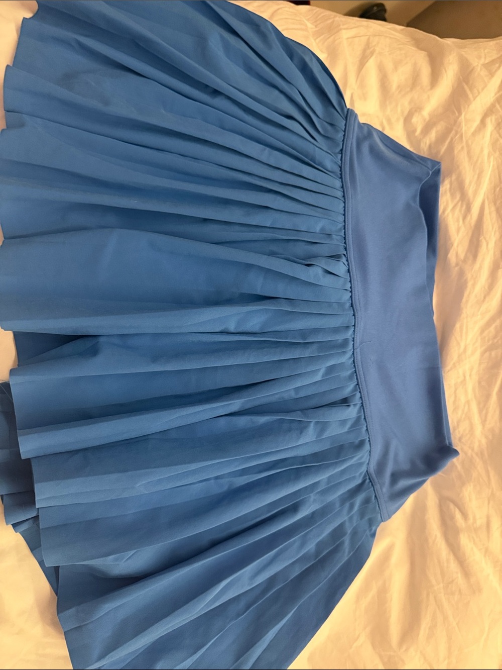 aerie Sky Blue Pleated Skater Skirt